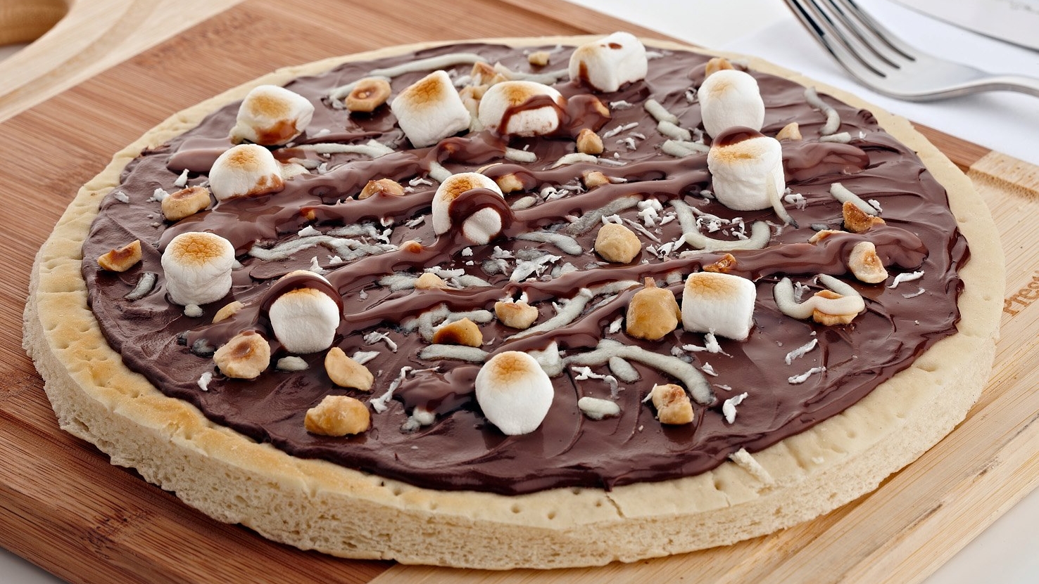 шоколадная пицца рецепт с маршмеллоу фото 11