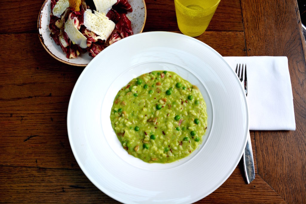 Rice and pea risotto