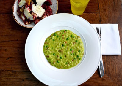 Rice and pea risotto