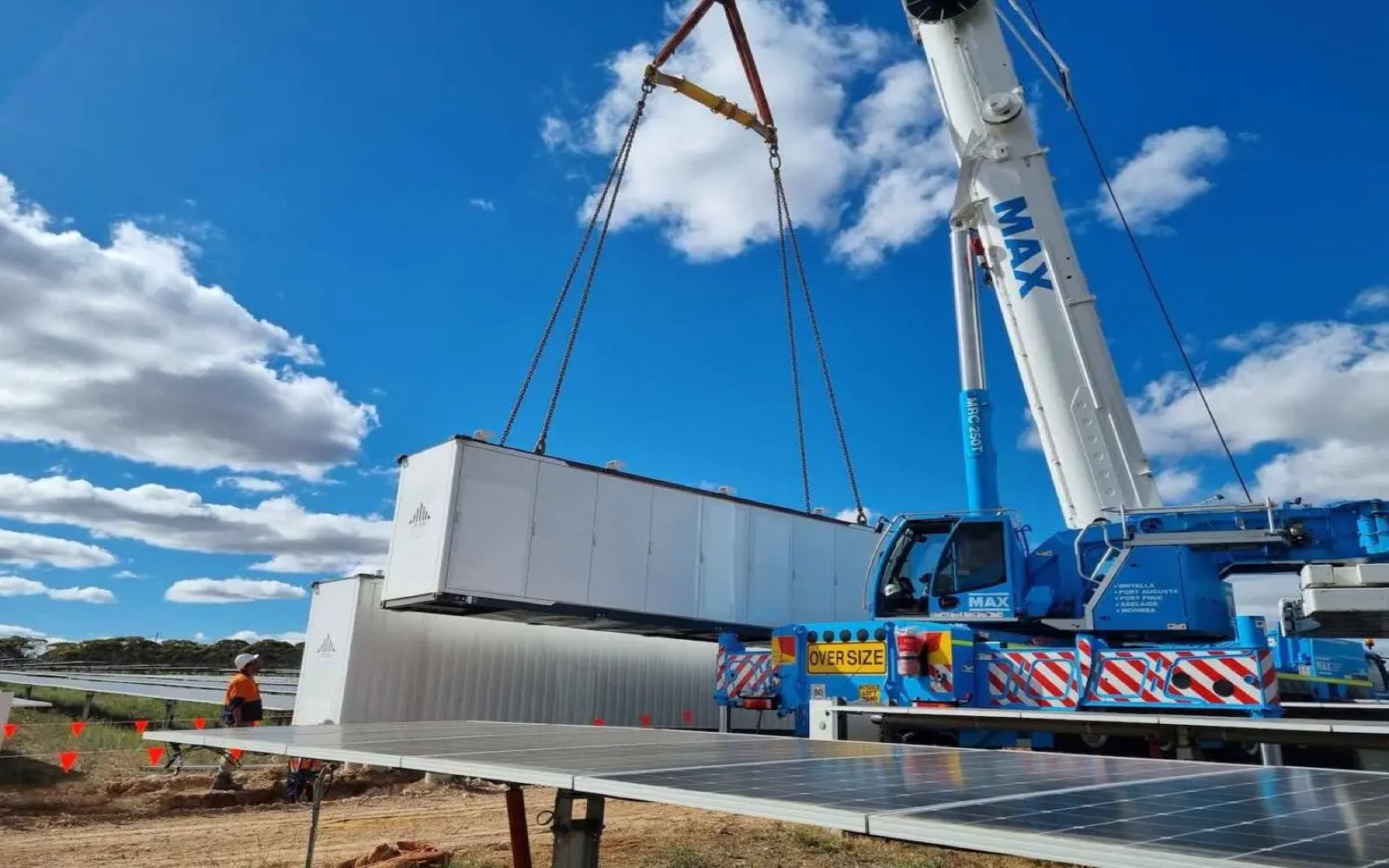 Australia's largest battery under construction.