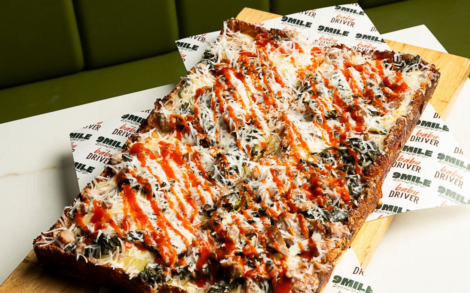 The new Melbourne restaurant collaboration is a first for Melbourne. This is the type of pizza.