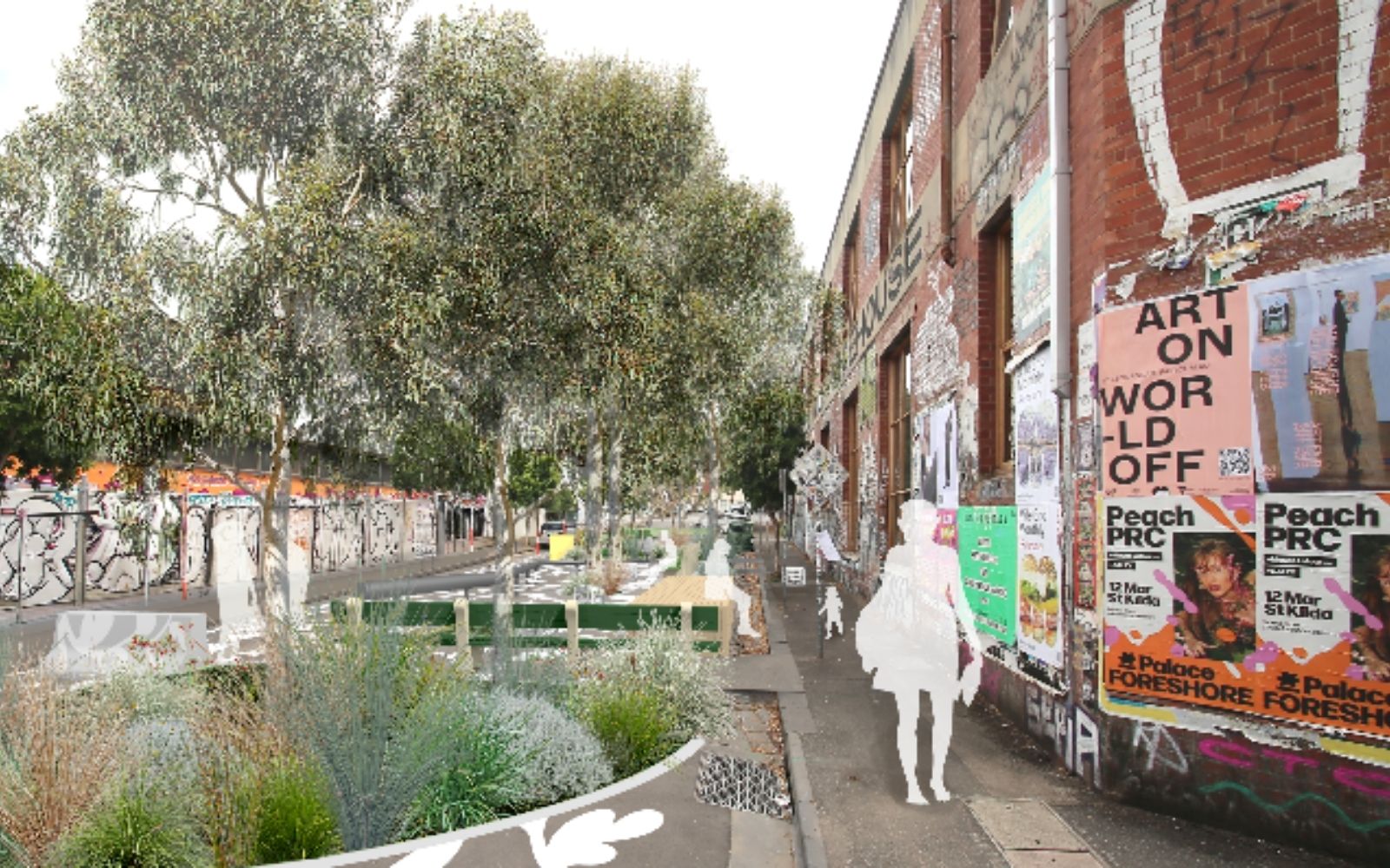 A second render of the new park in Melbourne.