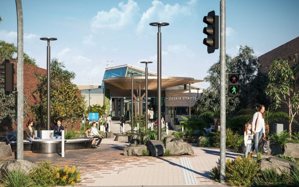 An artist render of the new Melbourne train station.