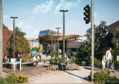 An artist render of the new Melbourne train station.