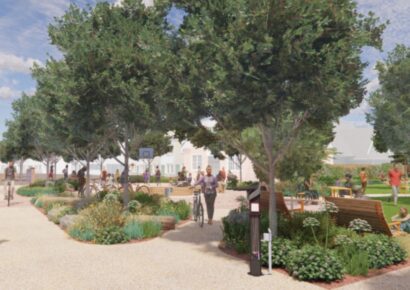 A render of the new park in Melbourne.