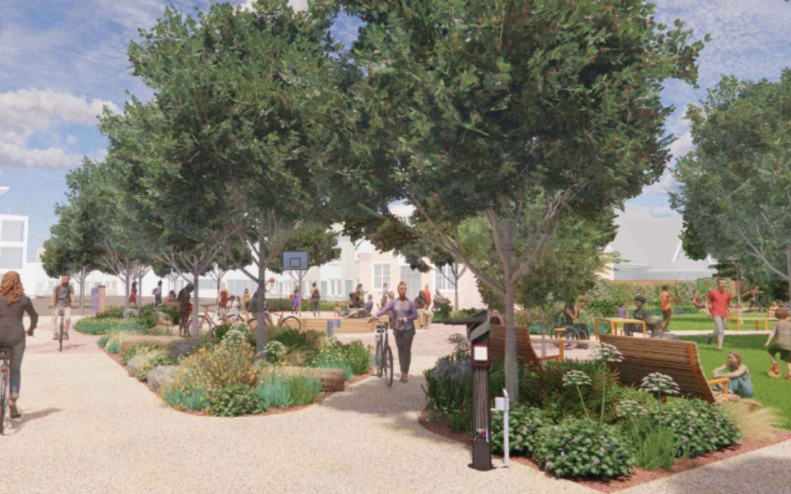 A render of the new park in Melbourne.