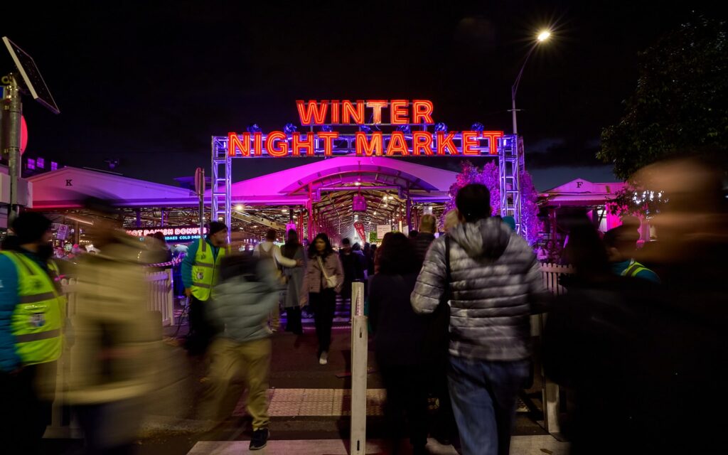 winter night market