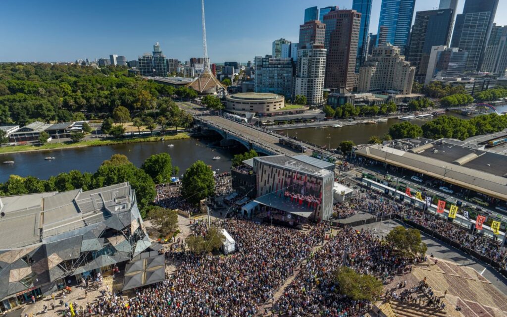 Melbourne Arts Precinct in the daytime.