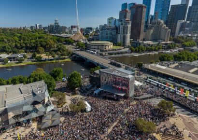 Melbourne Arts Precinct in the daytime.